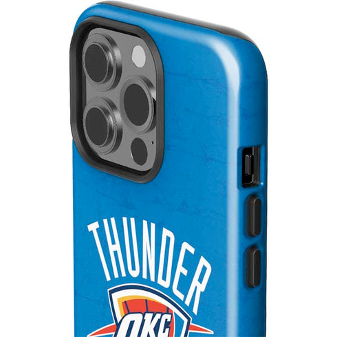 NBA OKC Thunder Distressed iPhone 15 Pro Impact Case